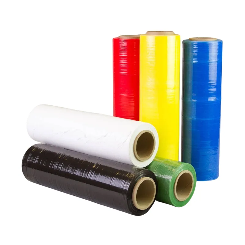 Rollos de stretch film industrial en varios colores para paletizado