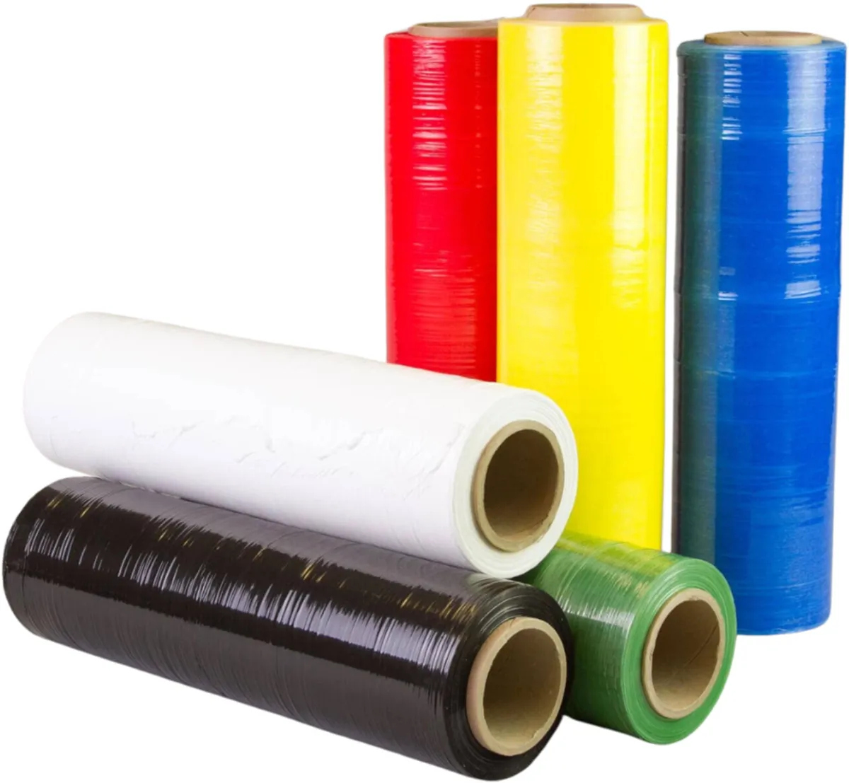 Rollos de stretch film industrial en distintos colores y medidas